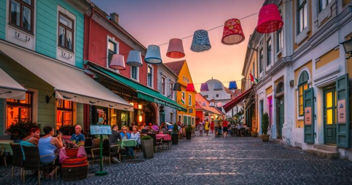 Szentendre,,Hungary,-,August,17,,2018:,People,In,Restaurants,And Kikapcsolódás a hosszú hétvégén