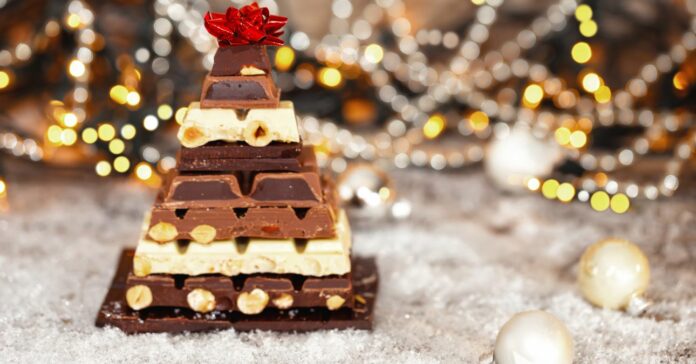 Christmas,Tree,Of,Chocolate,,Selective,Focus Csupa csoki: saját készítésű karácsonyi ajándék az utolsó pillanatban