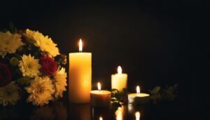 Égő gyertyák gyász során.