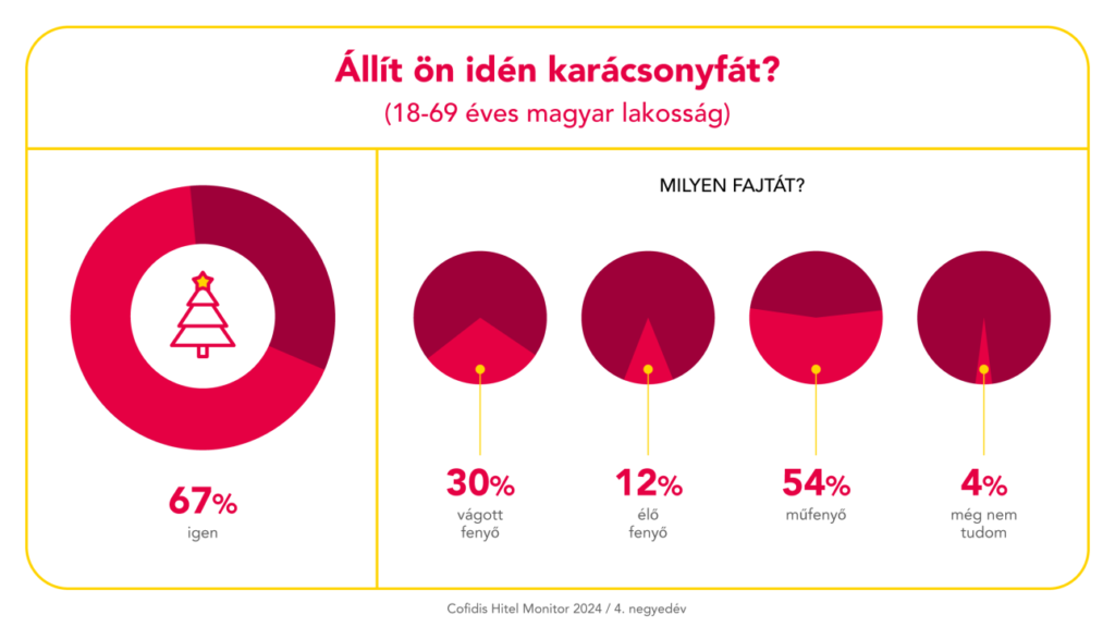 infógrafika arról, milyen karácsonyfát terveznek venni a magyarok
