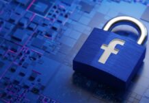 kék lakat facebook logóval ellátva
