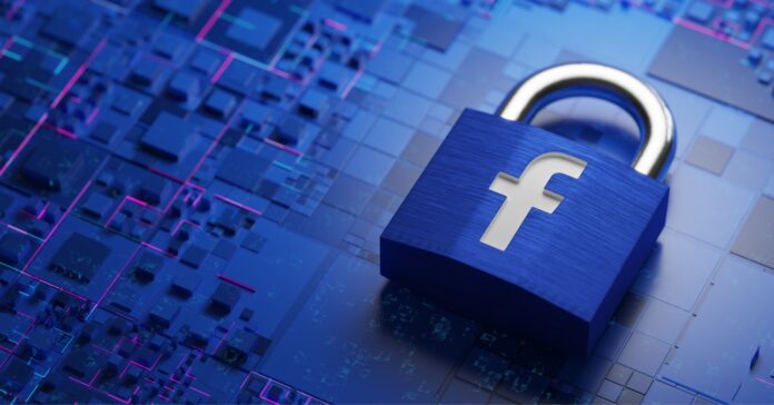 kék lakat facebook logóval ellátva