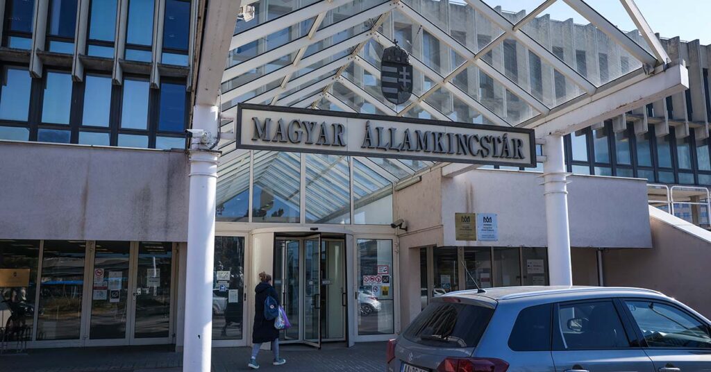 A Magyar Államkincstár bejárata