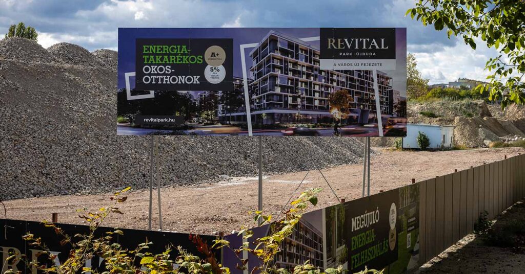 épülő okosotthonok, lezárt építési terület