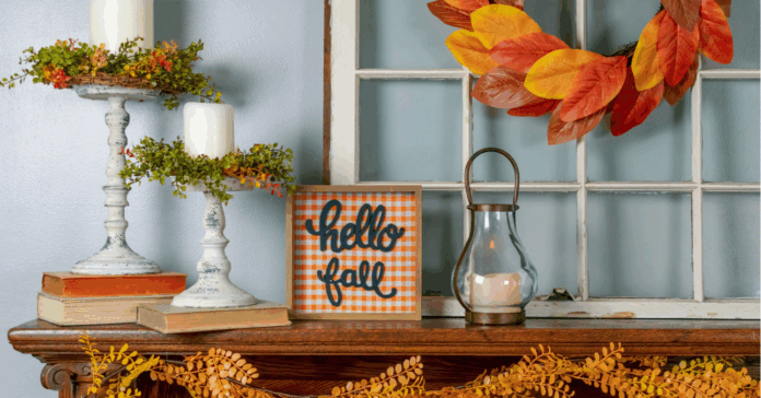 őszi dekor (4) falevélből dekoráció