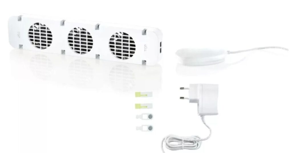 Fűtéserősítő ventilátor. Kép forrása: https://multikisgep.hu/