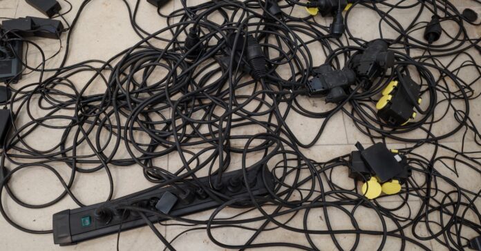 elosztók és hosszabbítók rendetlenül