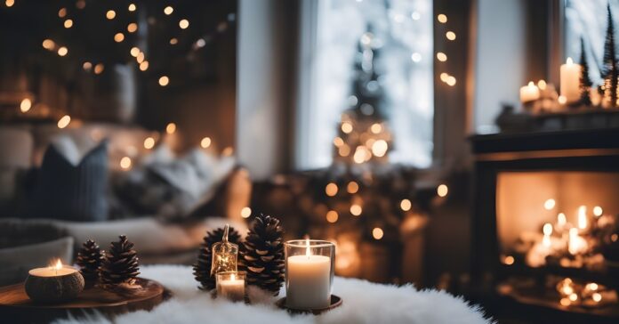 feldíszített nappali