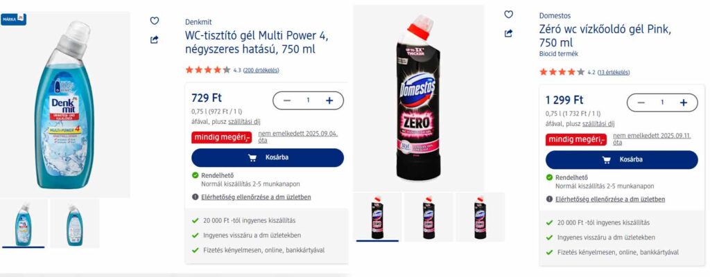 A Domestos és a Denkmit legerősebb szerei