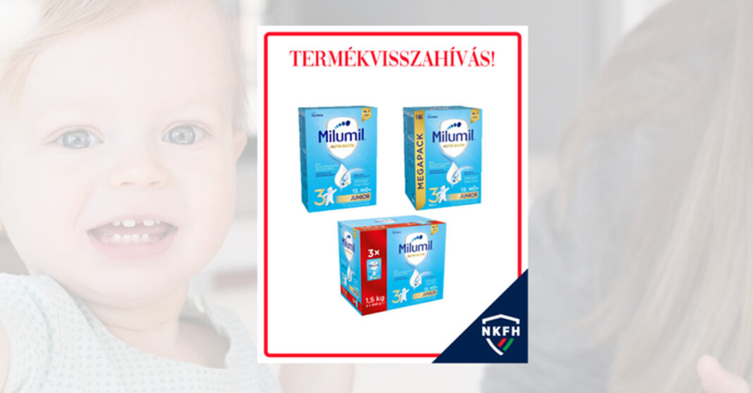 Azonnali visszahívás: mikrobiológiai probléma miatt vonják ki a forgalomból a népszerű Milumil tápszert