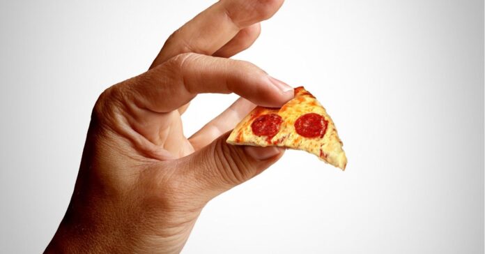 vigyázzon a termék kisebb lett pizza szelet