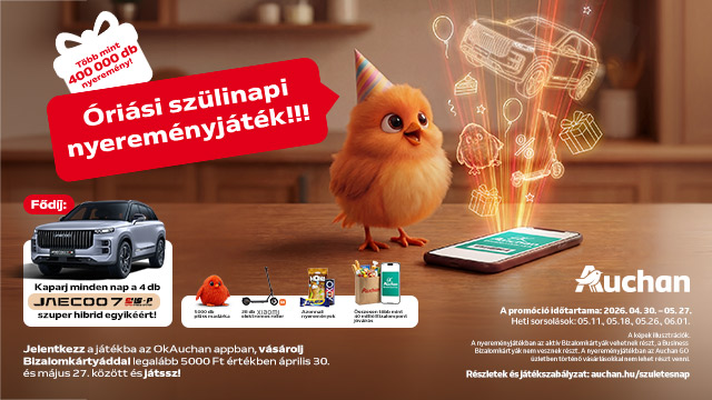 App, kaparás, nyeremény: így pörög az Auchan játéka