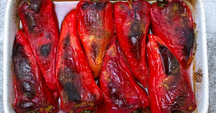 sült kápia paprika tepsiben