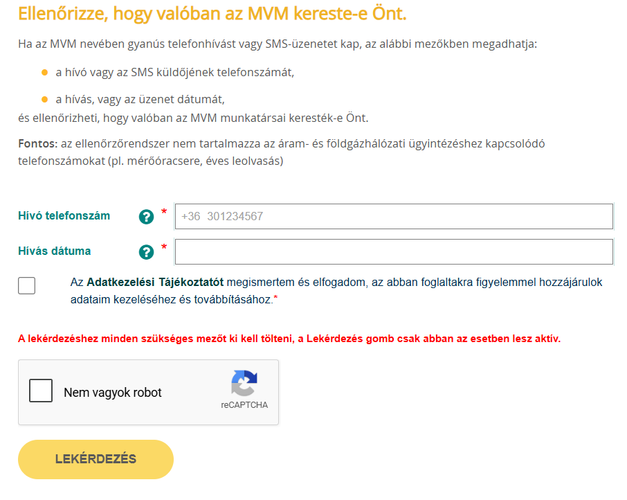 Az MVM ellenőrzőrendszere útmutatóval